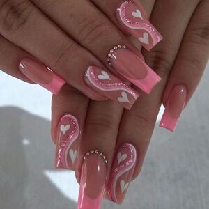 Pink Press-On Nails Set